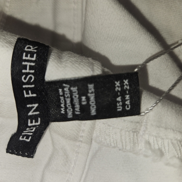 Eileen Fisher Womans White Wide Leg Pants Size 2x - Picture 9 of 11